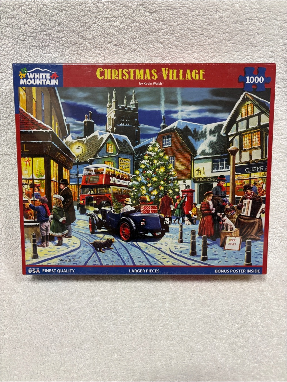 White Mountain Christmas Village Puzzle 1000 pc new sealed